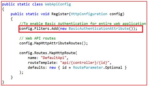 net core web api basic authentication example c#