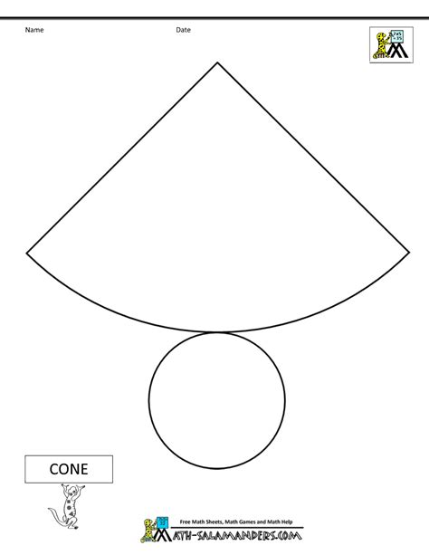 Net Of A Cone Printable