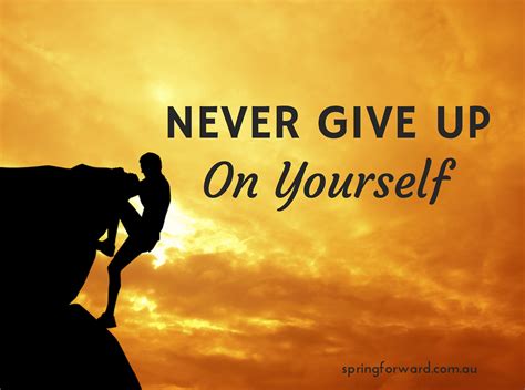 never give up examples