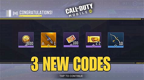 new codes in codm