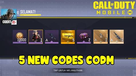new codm codes