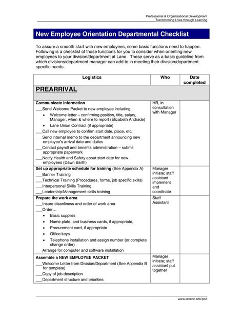new employee induction program sample word