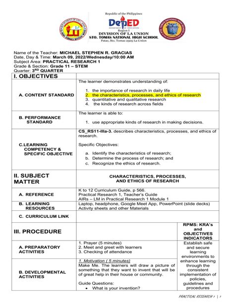 new lesson plan format deped 2023