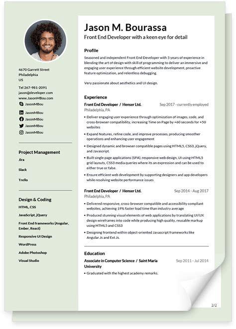 new version of cv format