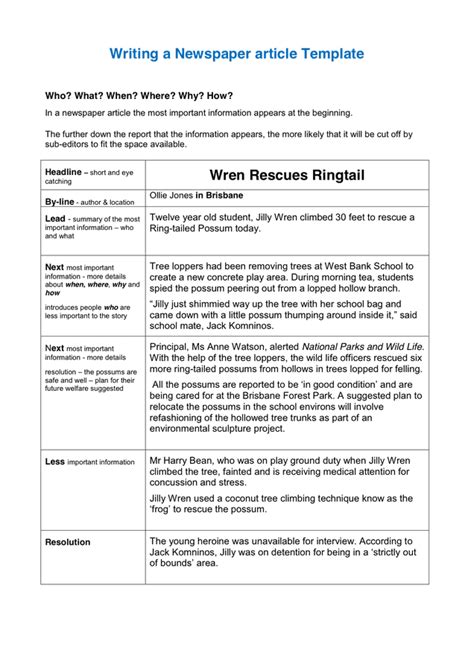 newspaper article analysis example pdf for students