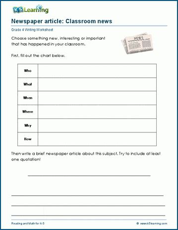 newspaper article with questions and answers pdf