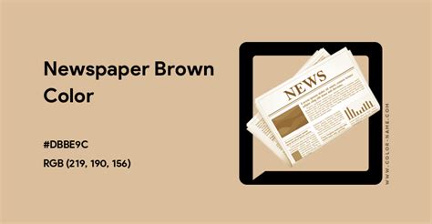 newspaper brown color code
