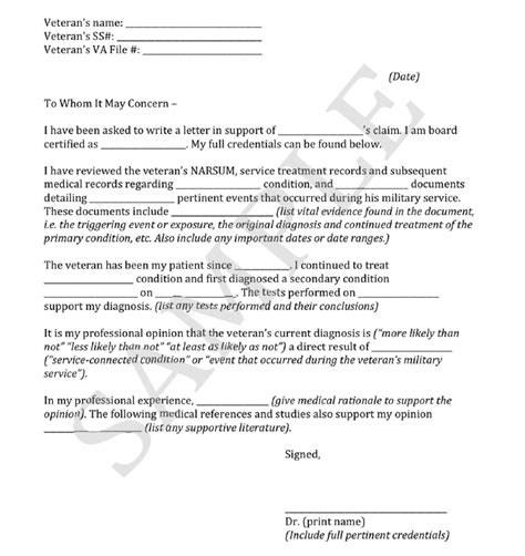 nexus letter example