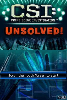 Nintendo Ds Csi Unsolved Walkthrough