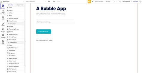 no code app builder bubble