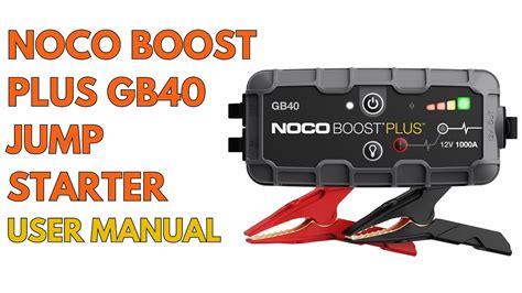 noco boost plus charging instructions