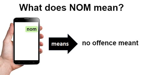 nom nom meaning in text