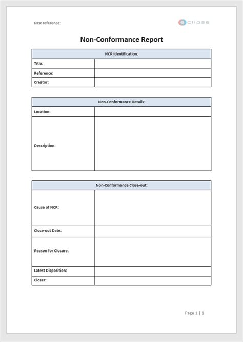 non conformance examples in construction
