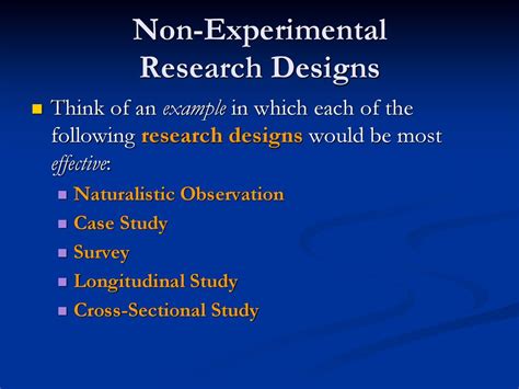 non experimental research design examples