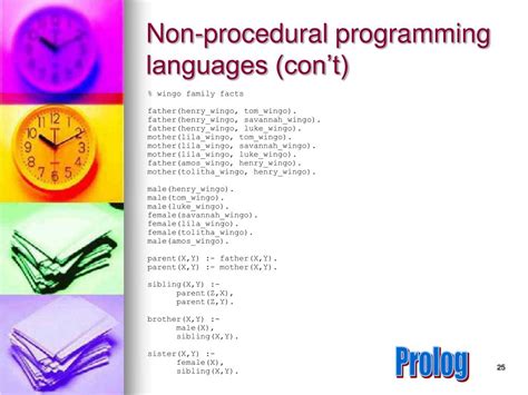 non procedural computer language examples