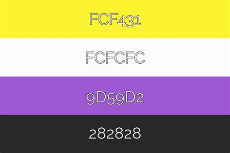 nonbinary flag colours hex