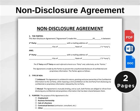 Nondisclosure Agreement Template
