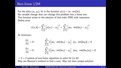 nonlinear least squares method