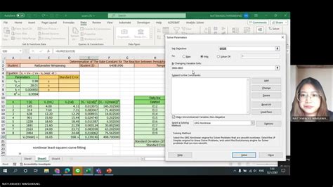 nonlinear least squares regression excel
