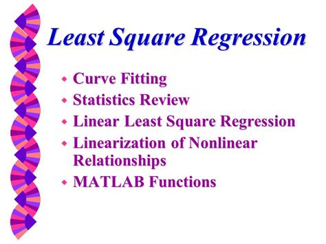 nonlinear least squares regression matlab