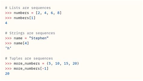 not a sequence data type in python
