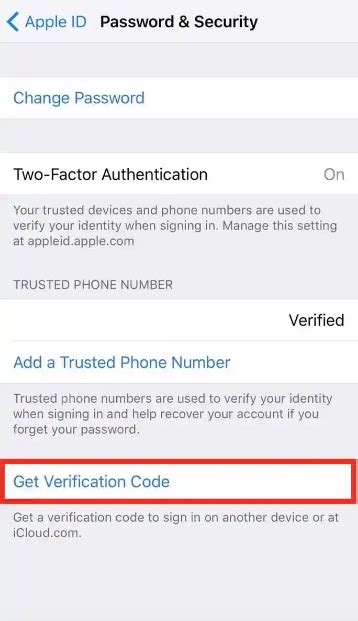 not getting apple id verification code