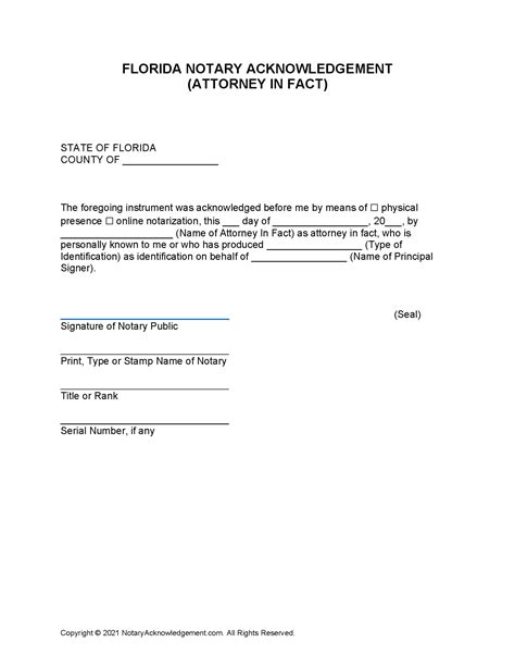 notarized document example florida