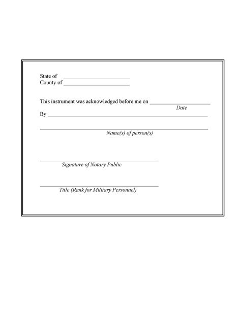 notarized forms sample