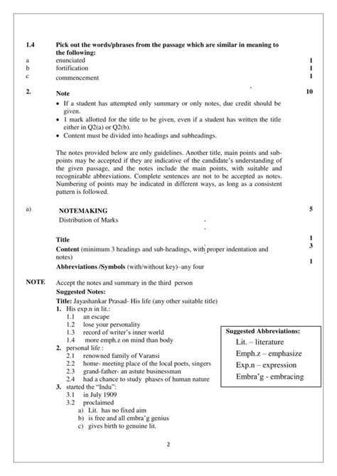 note making examples class 12 state board