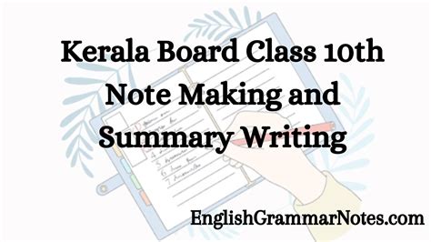 note making summary 10th class