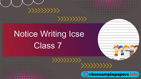 notice writing for class 7 with answers icse
