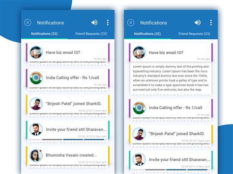 notification examples ui
