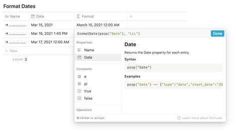 notion format date