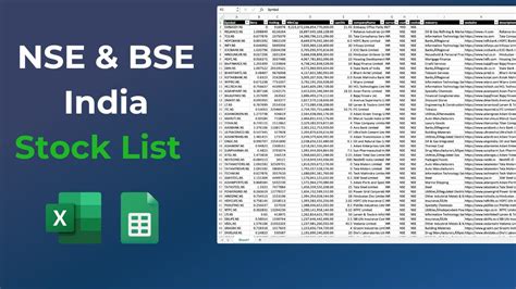 nse stock code list