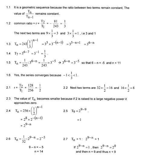 number patterns grade 12 questions and answers