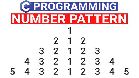 number pyramid pattern programs in c