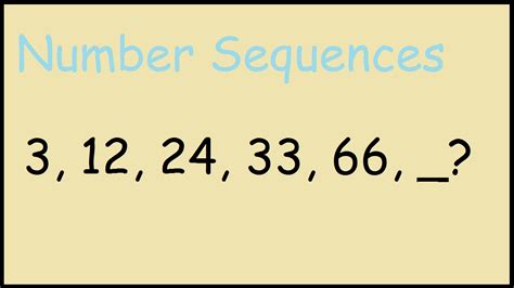 number sequence questions with answers