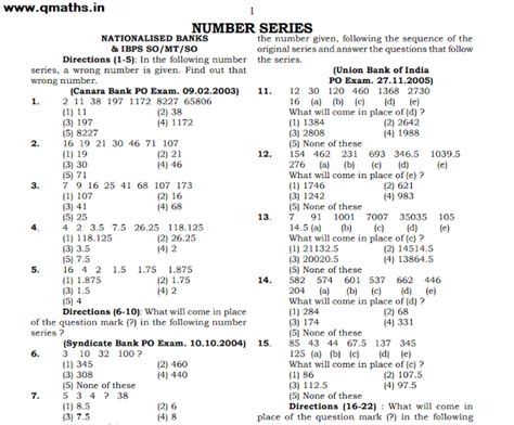 number series questions with solutions pdf for ssc