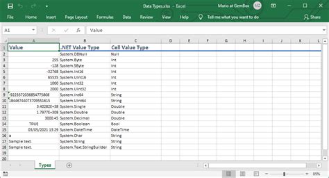 number type of data in excel cell is always