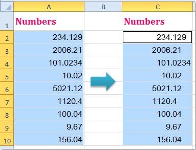 number type of data in excel cell is always aligned