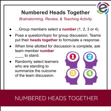 numbered heads together step heads together