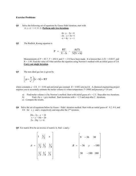 numerical analysis problems