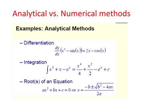 numerical calculation methods