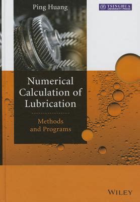 numerical calculation of lubrication methods and programs