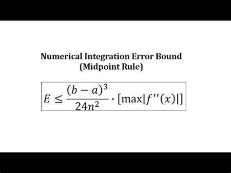 numerical integration error analysis