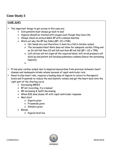 nursing student case study examples