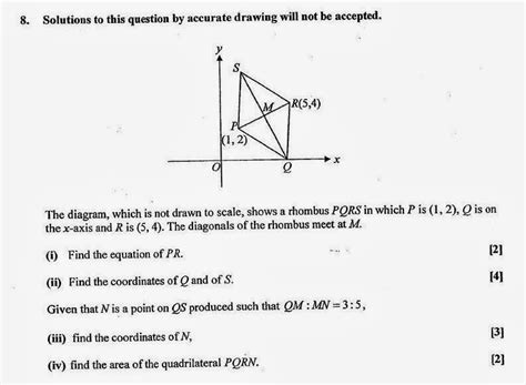 o level coordinate geometry questions and answers pdf