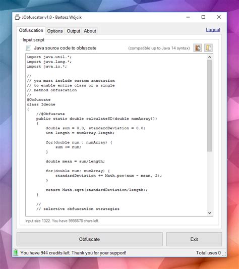 obfuscate java code online