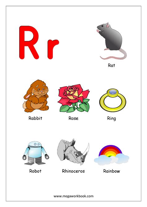 object that start with letter r