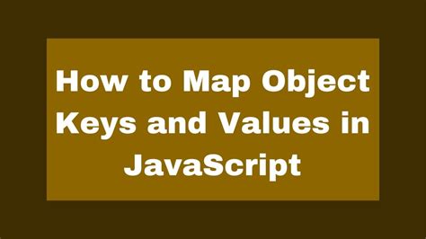 object values javascript map